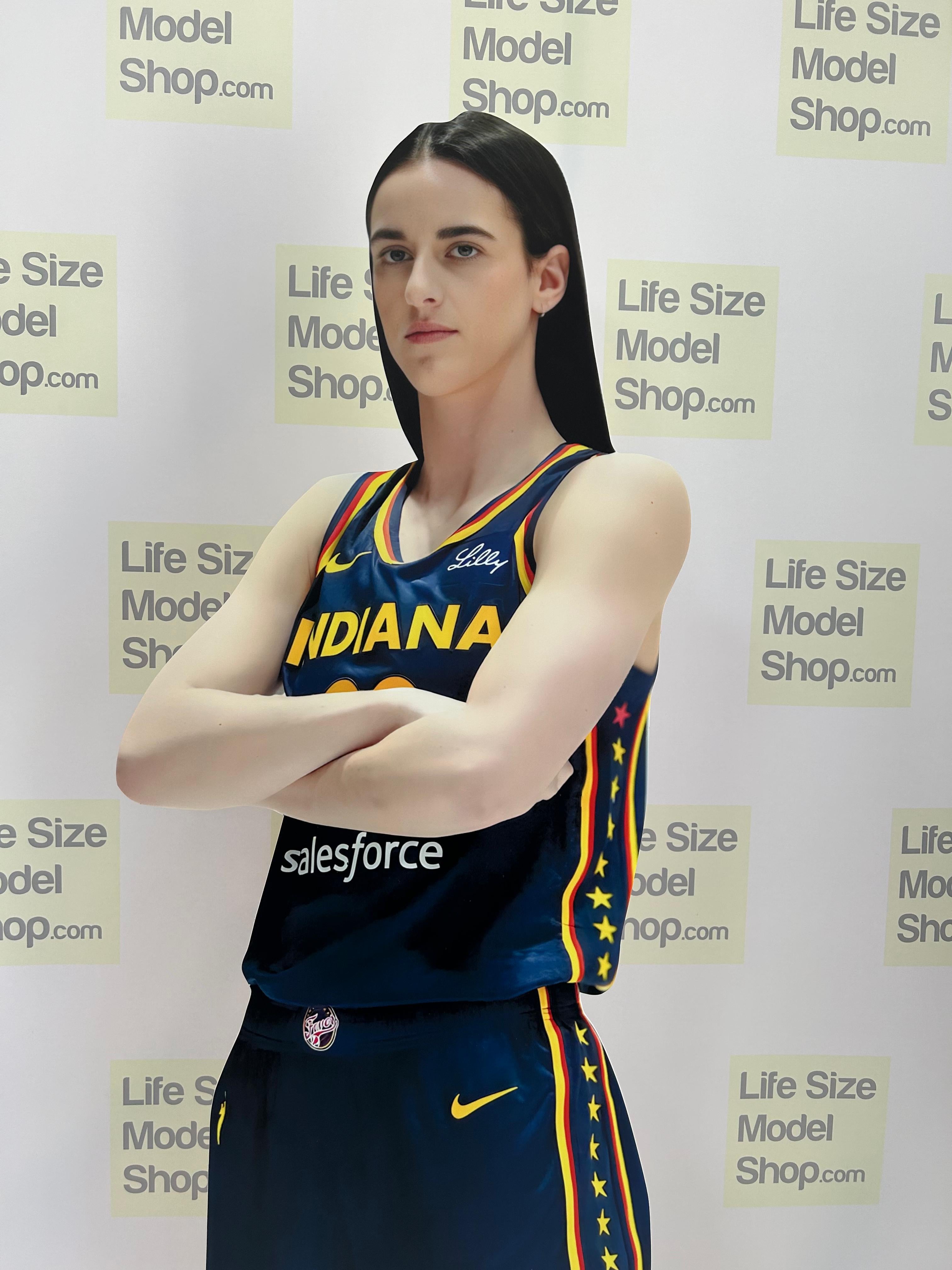 Caitlin Clark Cardboard Cutout Model Indiana Fever Jersey Plastic Cutout Life Size Model 72” inc